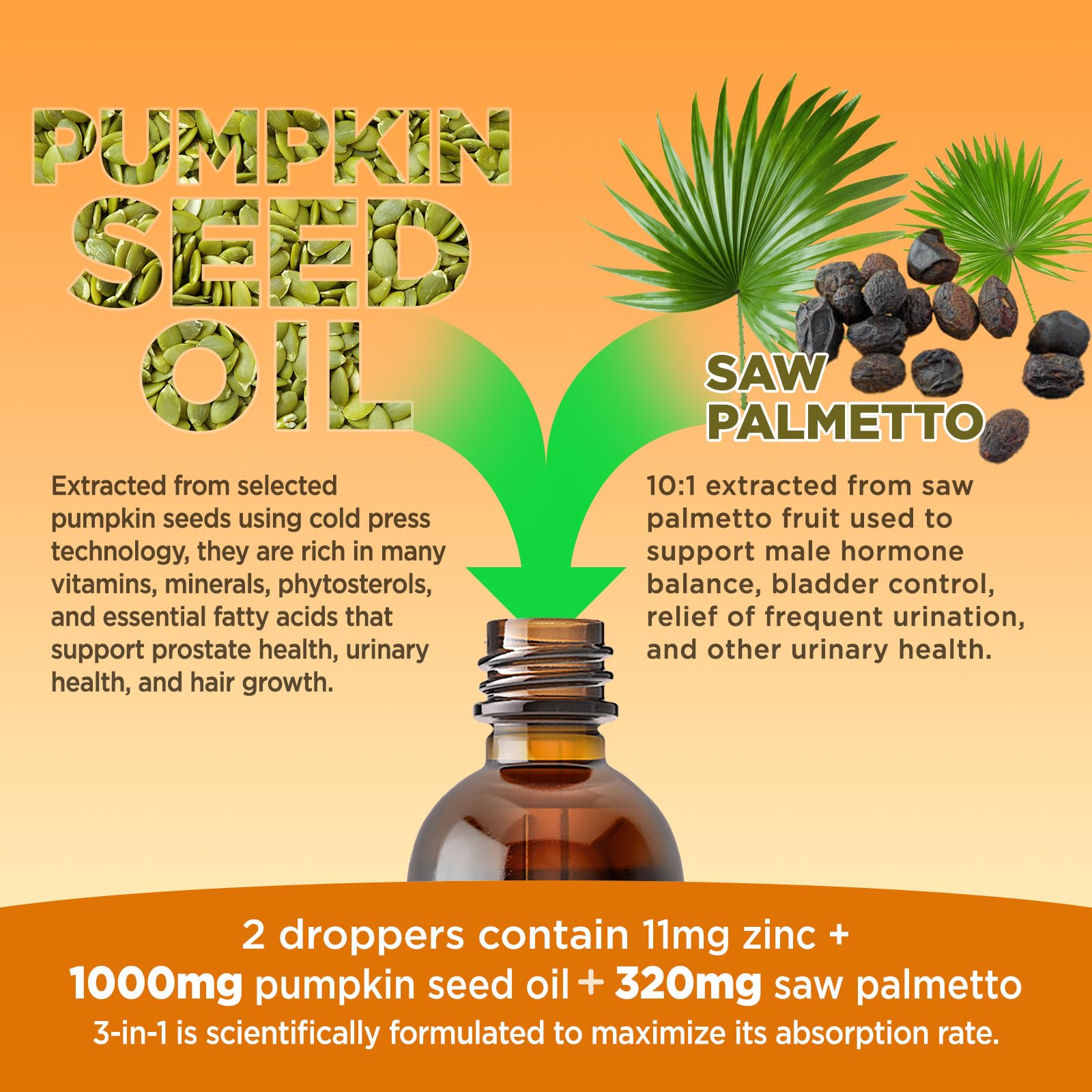 Cold-pressed organic pumpkin seed oil bottle
