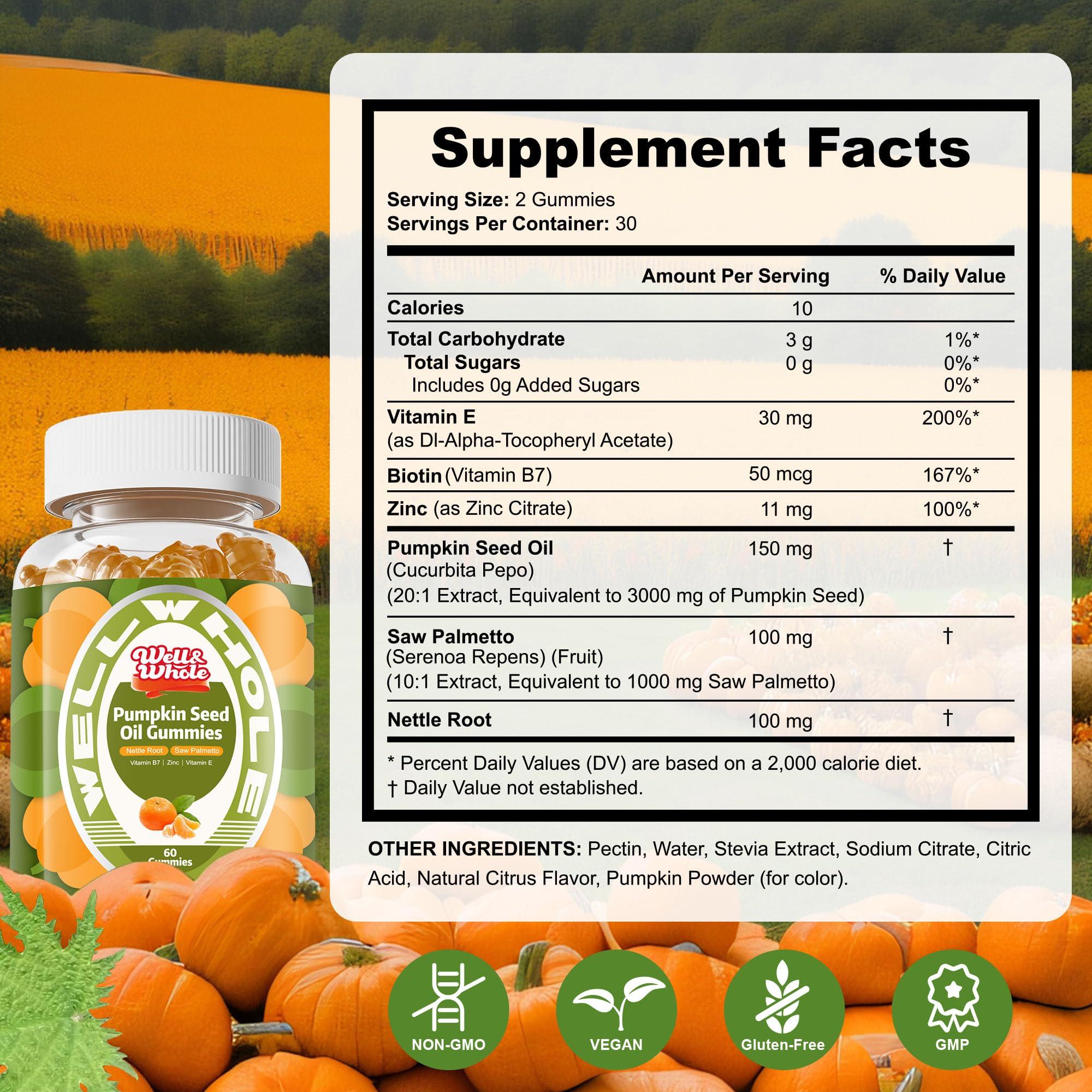 Gummies displayed on a white background with a glass of water