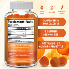 Nutrition ingredients panel for pumpkin seed oil gummies
