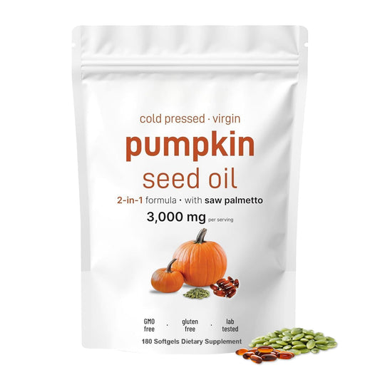 Pumpkin seed oil with saw palmetto 3000mg per pouch