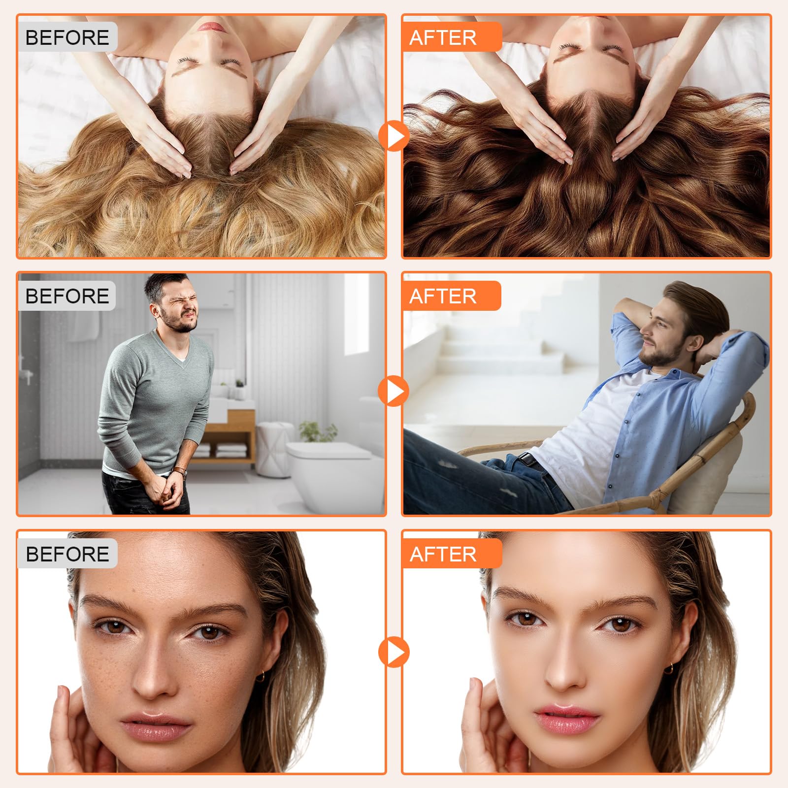 Hair health illustration associated with the supplement