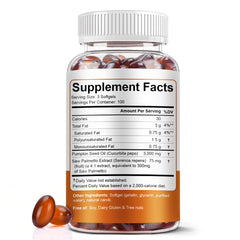 Front view of bottle label for Pumpkin Seed Oil with Saw Palmetto Softgels
