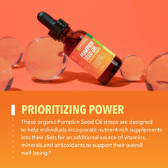 Vegan, non-GMO, gluten-free pumpkin seed oil