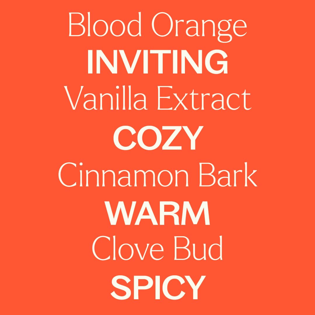 Blood orange vanilla cardamom cinnamon clove ginger and nutmeg ingredients