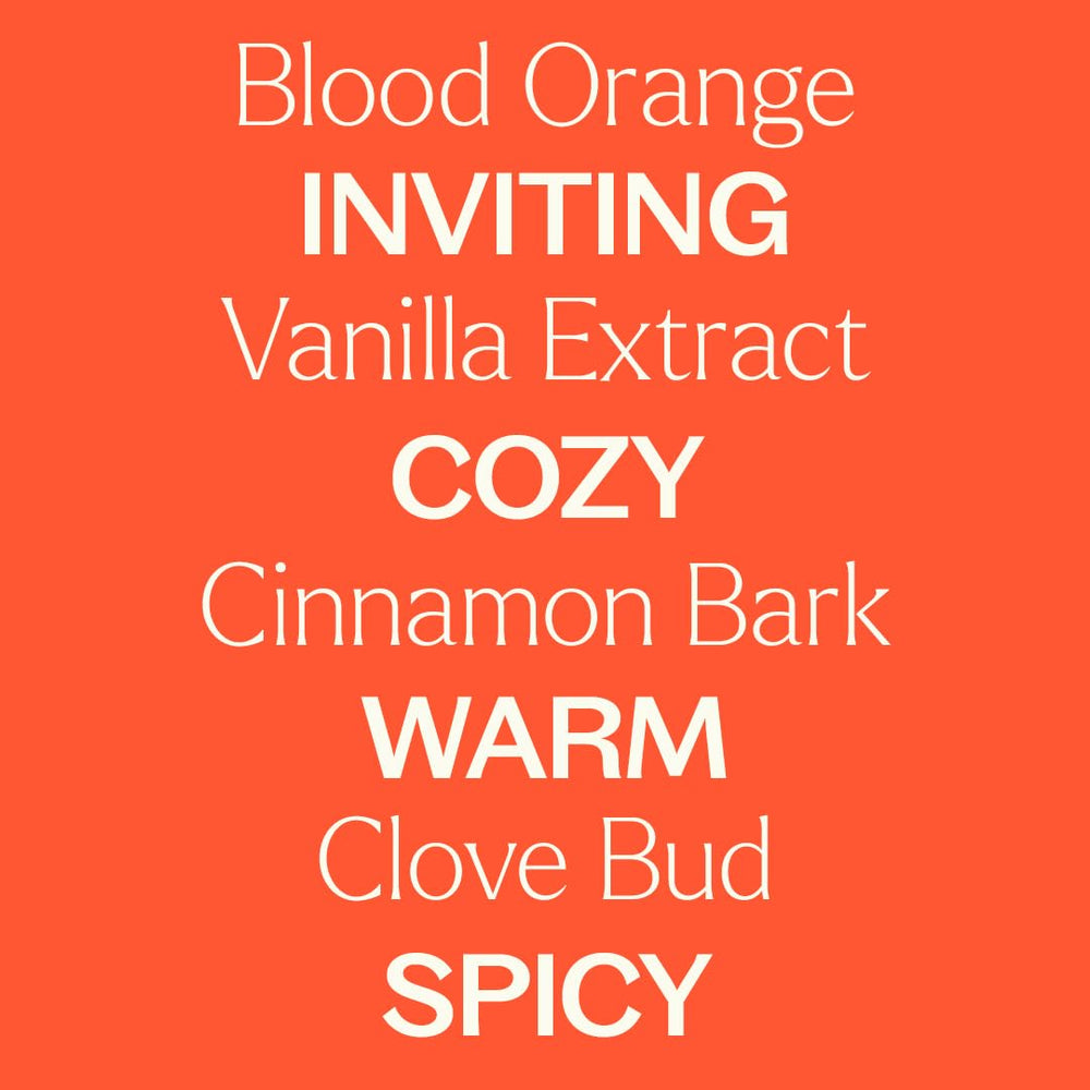 Blood orange vanilla cardamom cinnamon clove ginger and nutmeg ingredients