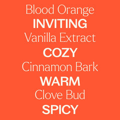 Blood orange vanilla cardamom cinnamon clove ginger and nutmeg ingredients