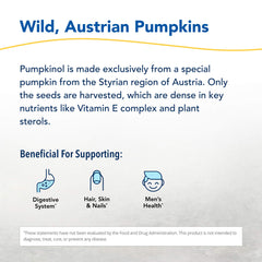 Close-up of Pumpkinol label showing ingredients