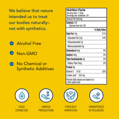 Pumpkinol nutrition facts panel