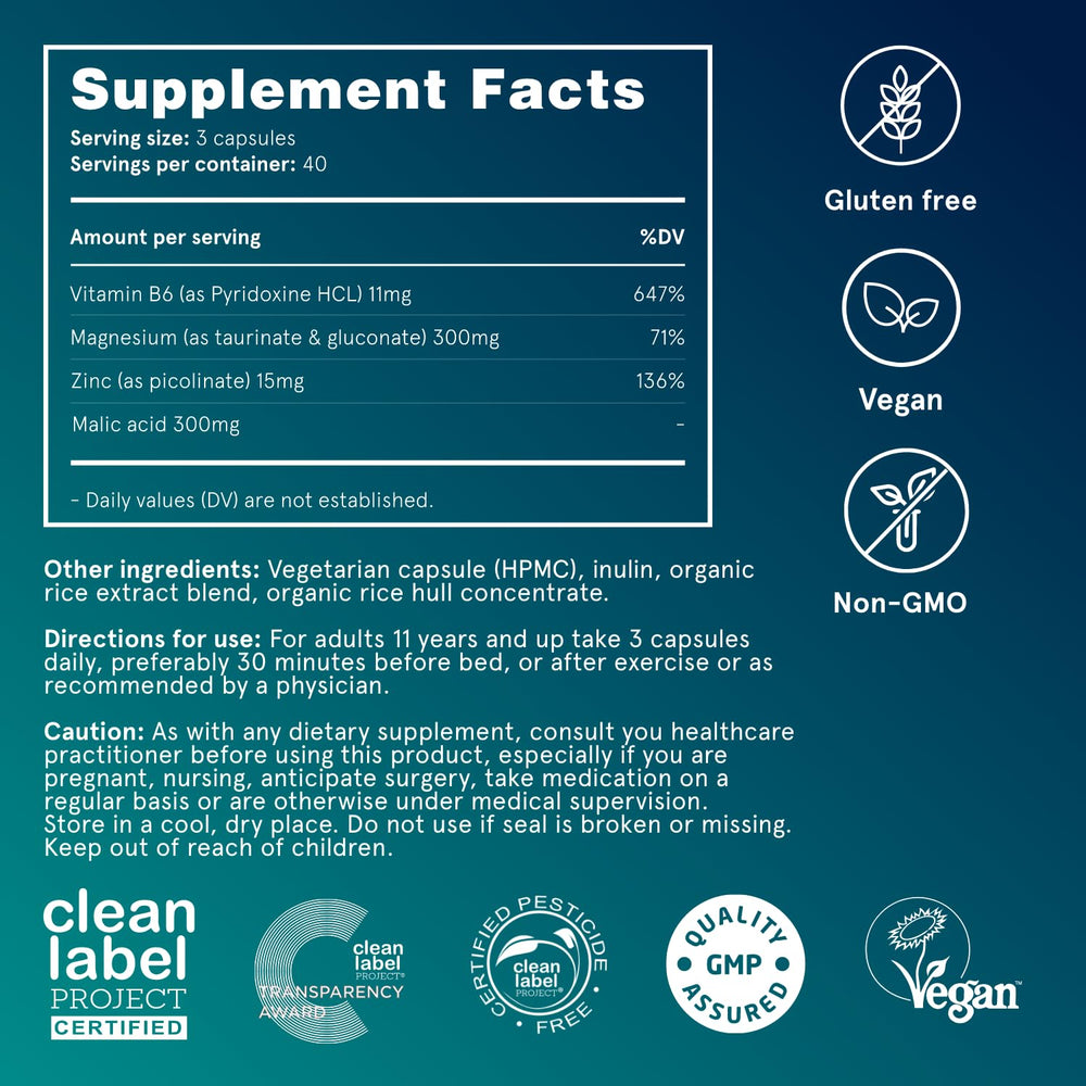 Puori Magnesium Complex capsules illustrating magnesium gluconate and taurate forms for absorption