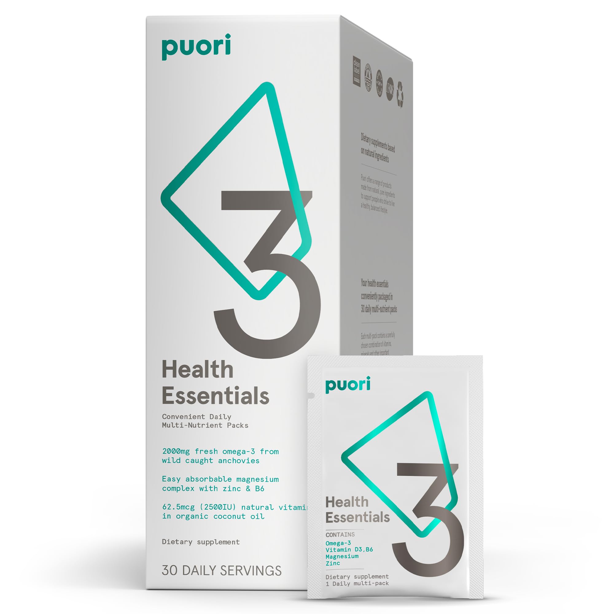 Puori P3 Health Essentials packaging