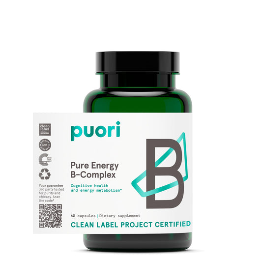 Puori Pure Energy B-Complex bottle front view