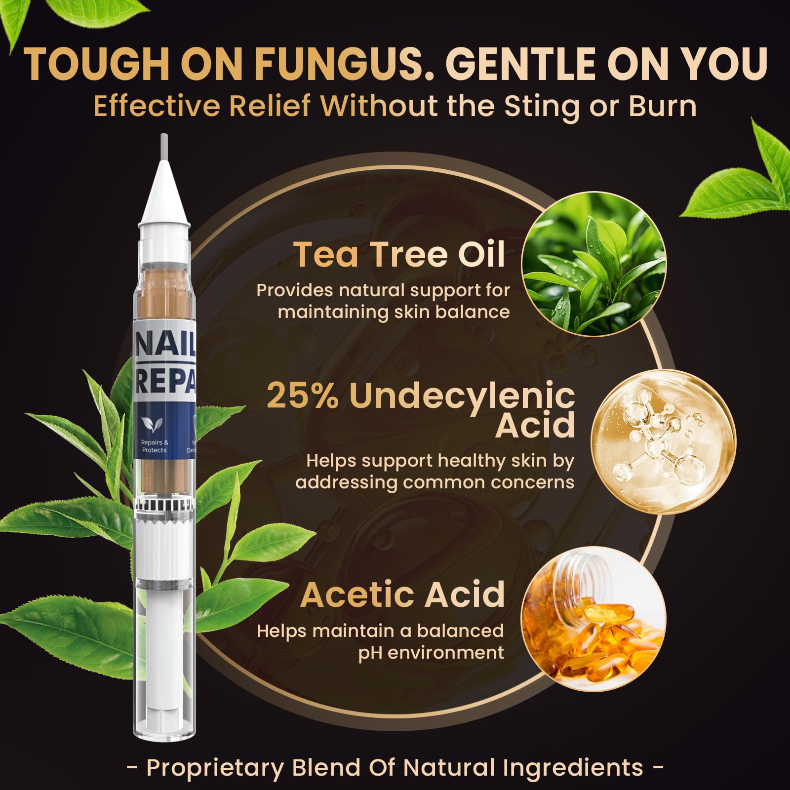 PUPCA Toenail Fungus Treatment Pen dispense shot highlights easy, mess-free daily use.