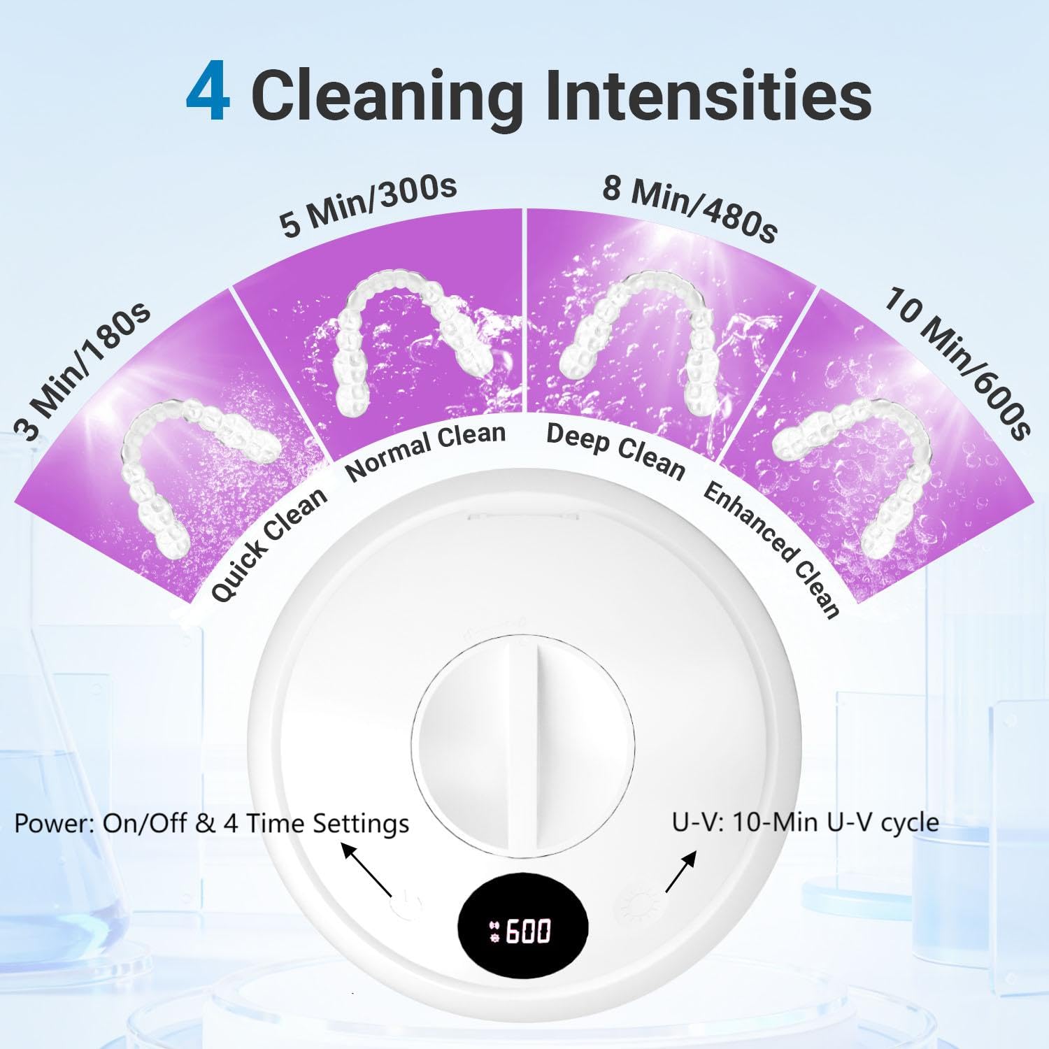 Interior 200ml stainless steel tank of the cleaner