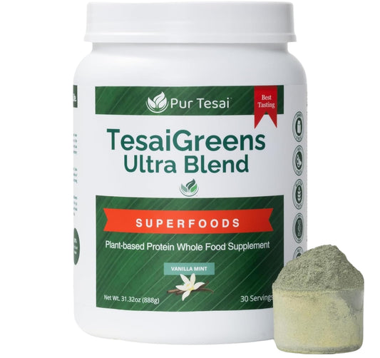 Pur Tesai TesaiGreens Ultra Blend powder container front view