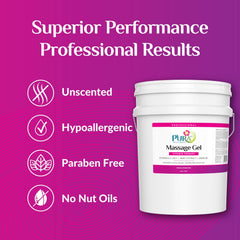 Close-up of the massage gel texture showing a non-greasy, pumpable formula