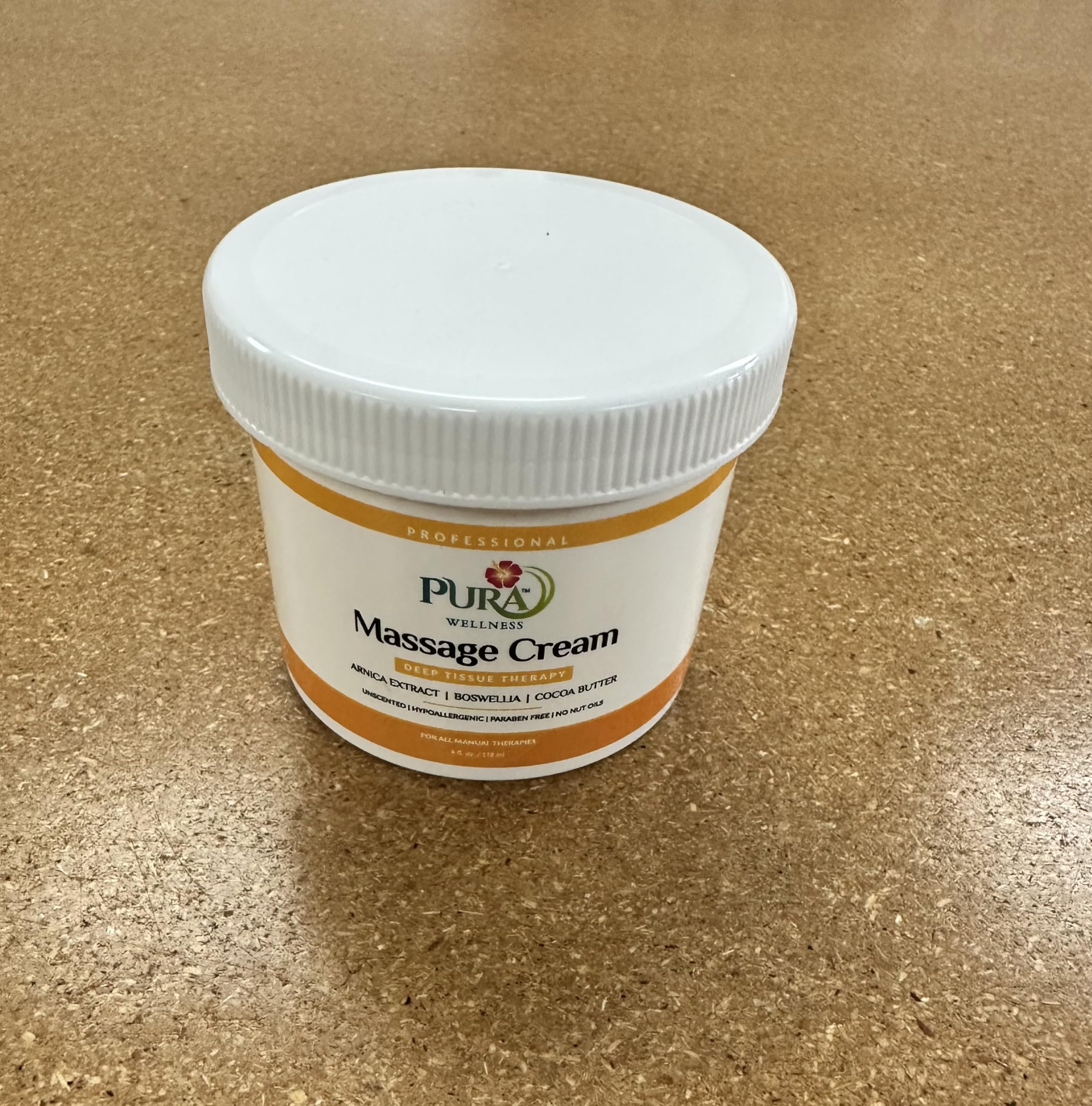 Ingredients panel for PURA 1st Wellness Deep Tissue Massage Cream