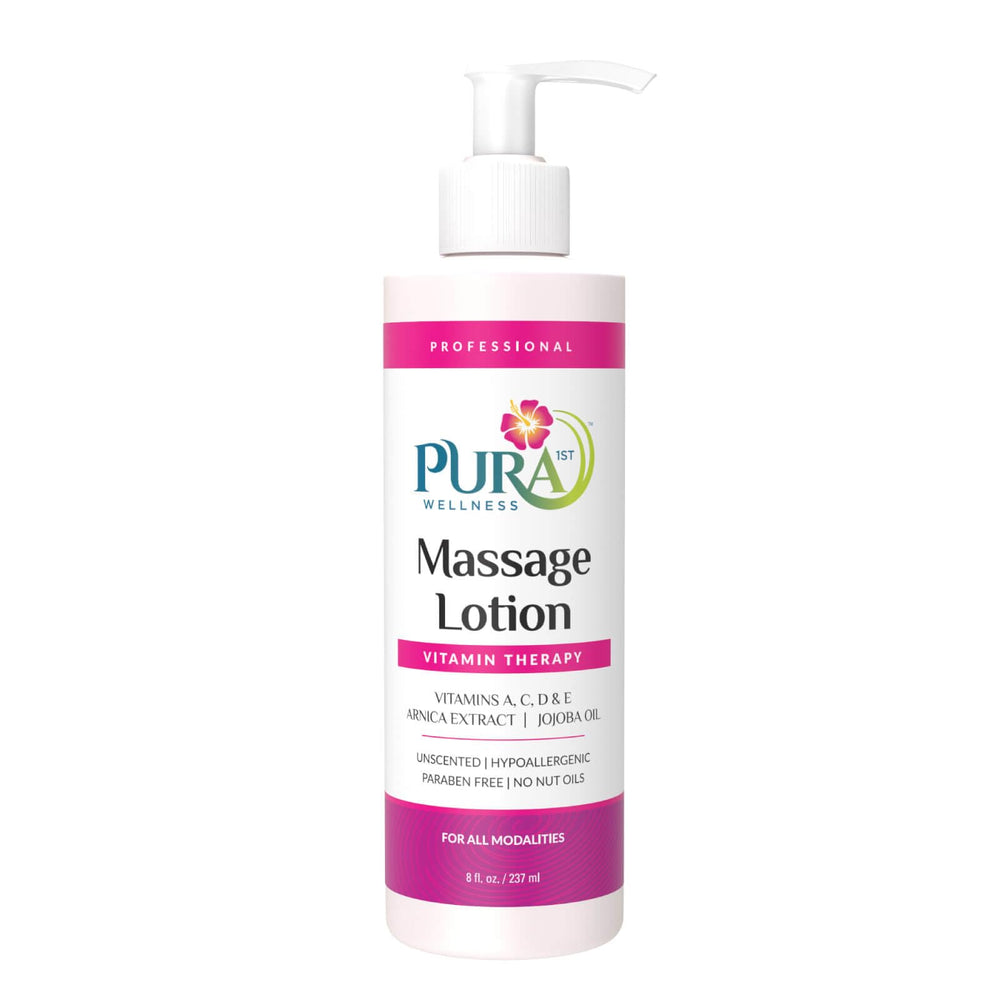 PURA 1st Wellness Massage Lotion 8oz Unscented bottle