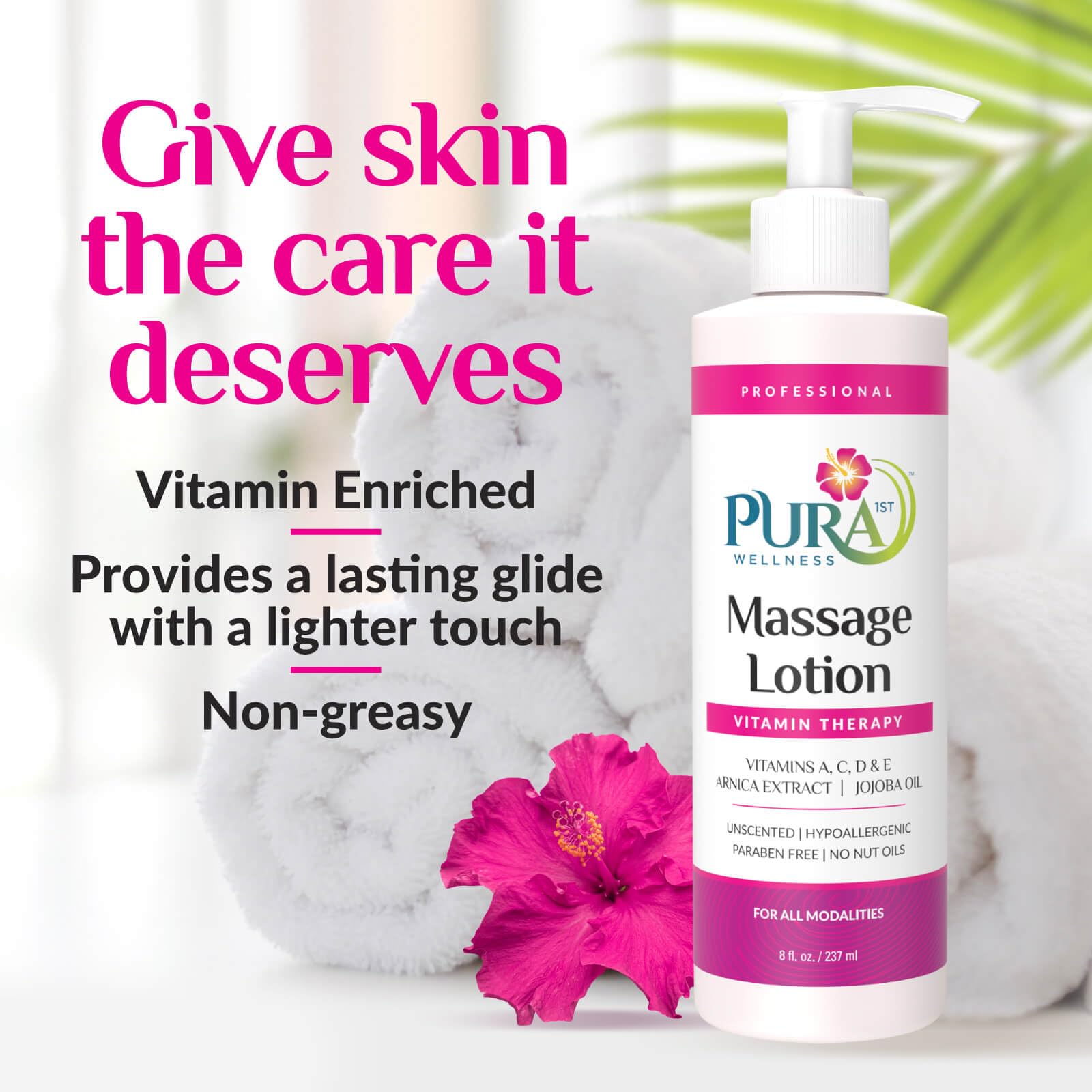 Massage lotion for physical therapy and sports massage