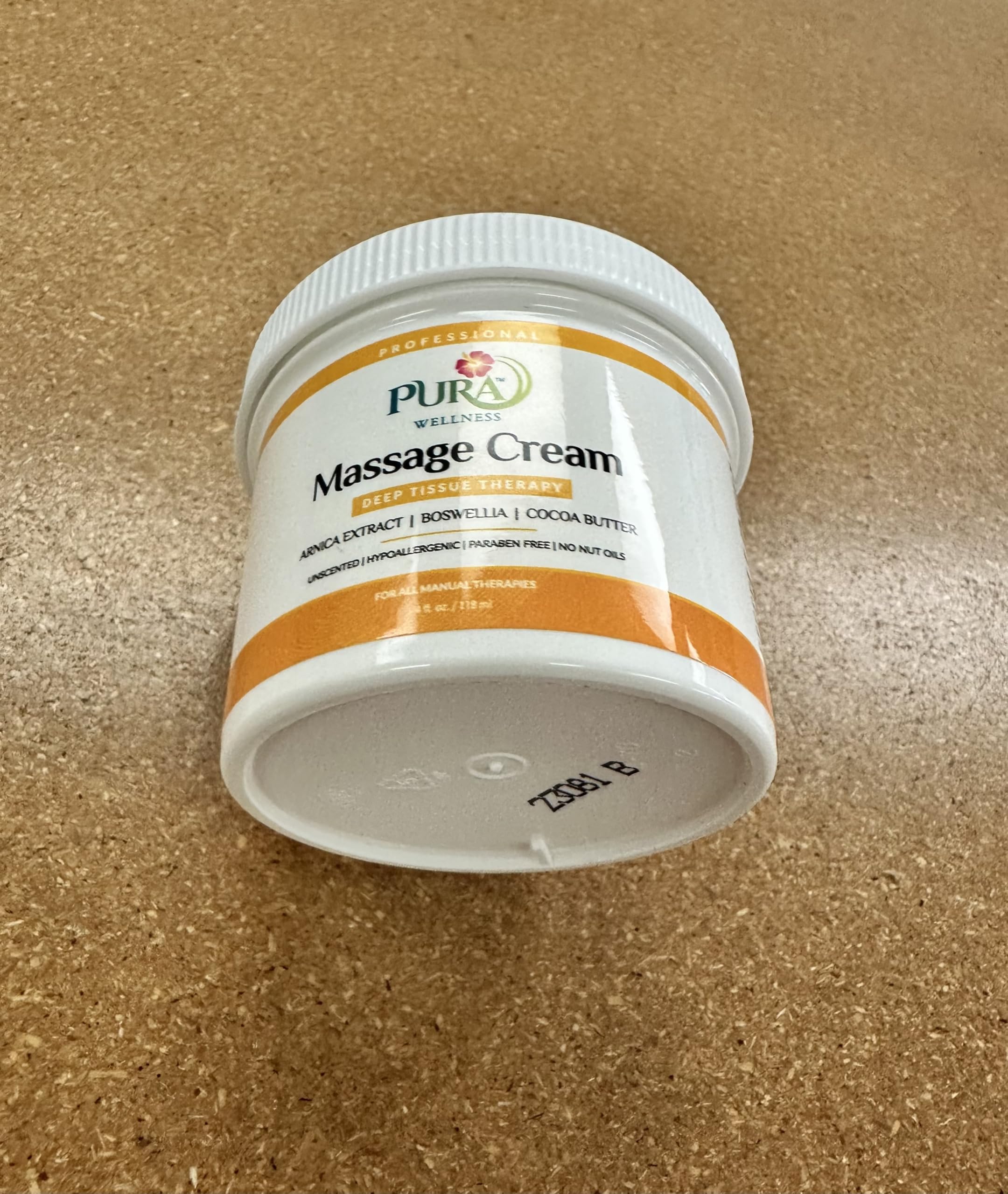 Non-greasy pump dispenser of PURA Deep Tissue Cream