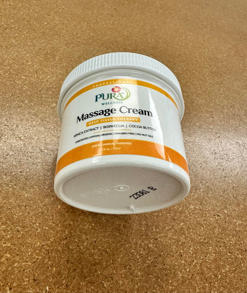 Non-greasy pump dispenser of PURA Deep Tissue Cream