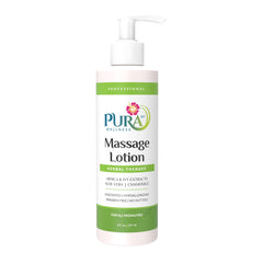 PURA 1st Wellness professional herbal massage lotion, 8oz, unscented
