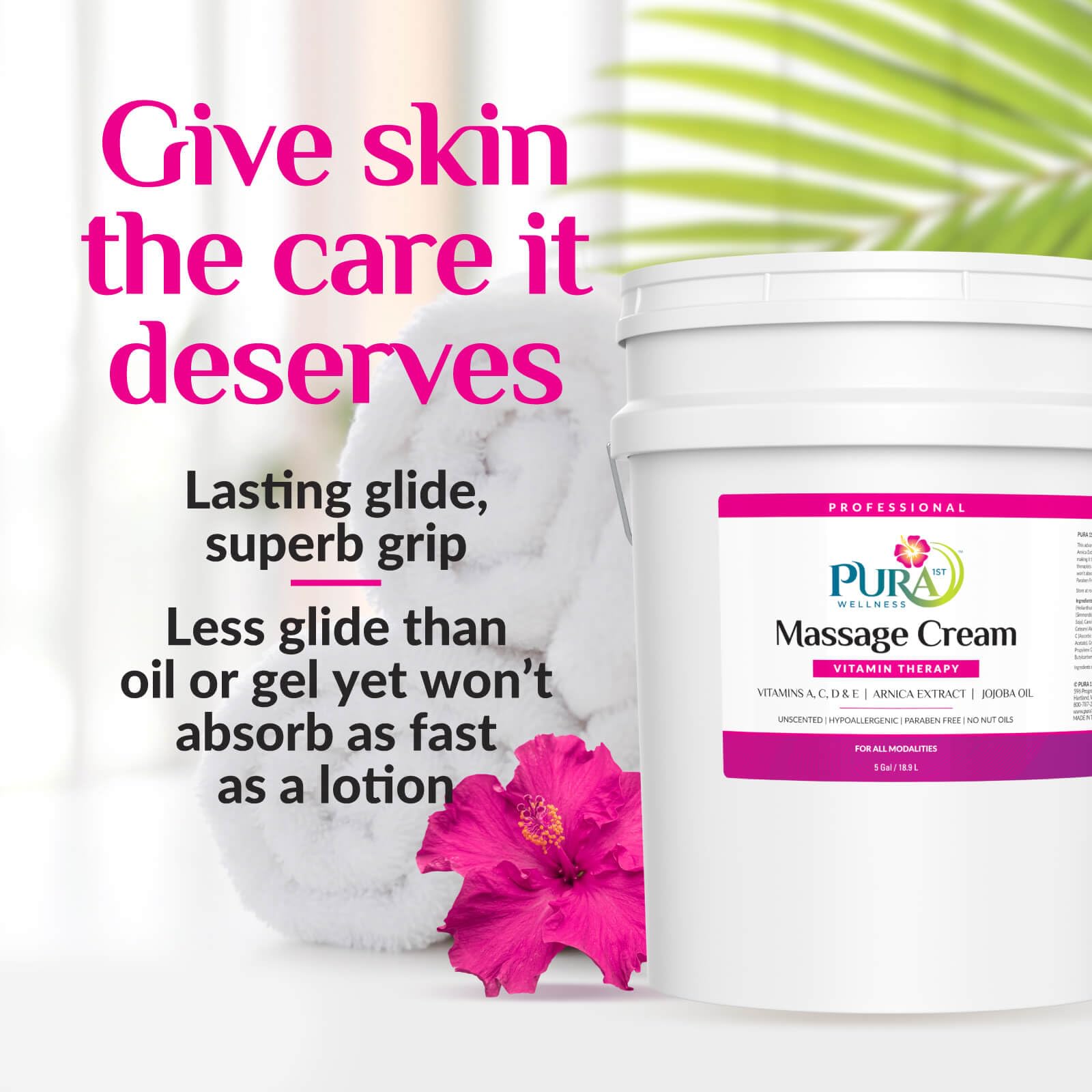 Close-up of massage cream texture showing non-greasy finish