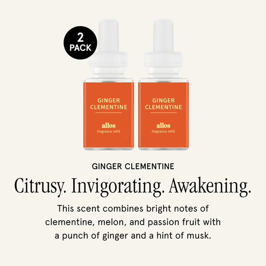 Pura Allos Ginger Clementine refill packaging and vial