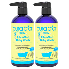 PURA D’OR All-in-One Baby Wash 32 oz bottle with tear-free formula