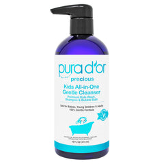 PURA D'OR Kids Wash 16oz bottle - front