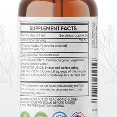 Made in USA GMP-certified facility logo with Kudzu Root Extract packaging