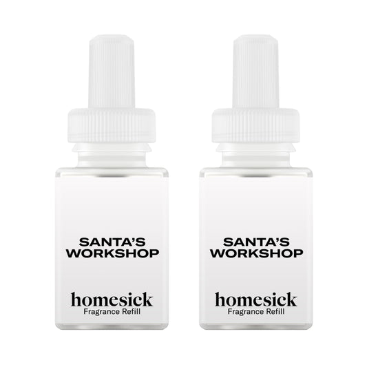 Pura & Homesick Santa's Workshop refill packaging front