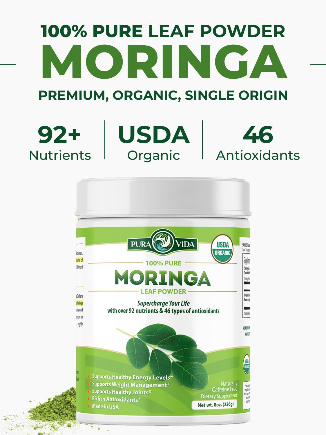 Harvest of moringa leaves at a single-origin farm in the Americas