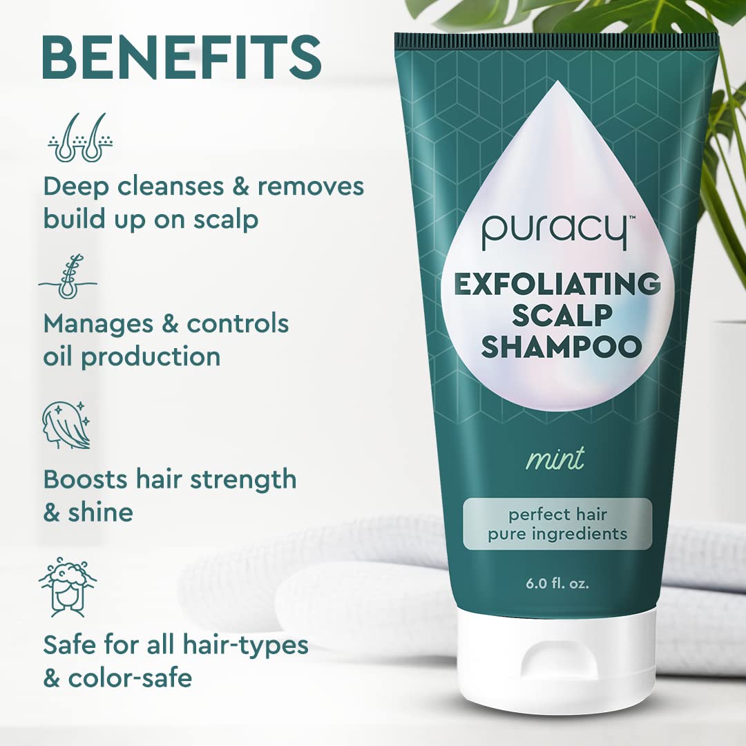 Puracy Scalp Scrub mint sensation highlighting refreshing cooling aroma
