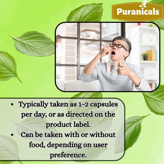 Premium packaging of Puranicals Holy Basil 320 capsules