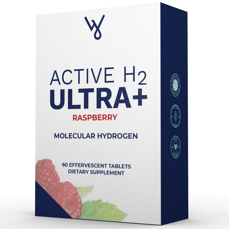 Purative H2 Ultra+ Raspberry Hydrogen Tablets bottle label