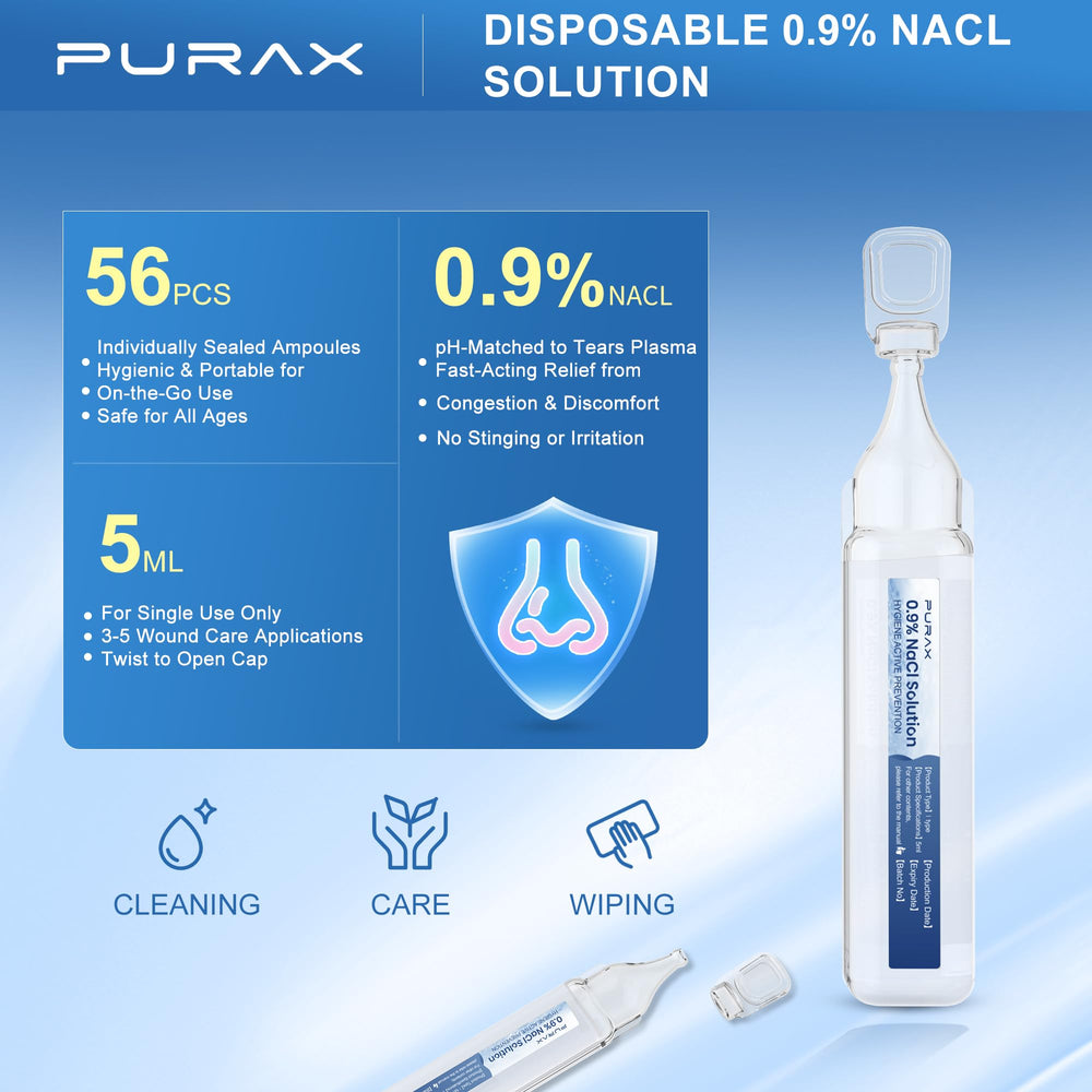 Purax nasal cleansing for gentle mucus relief
