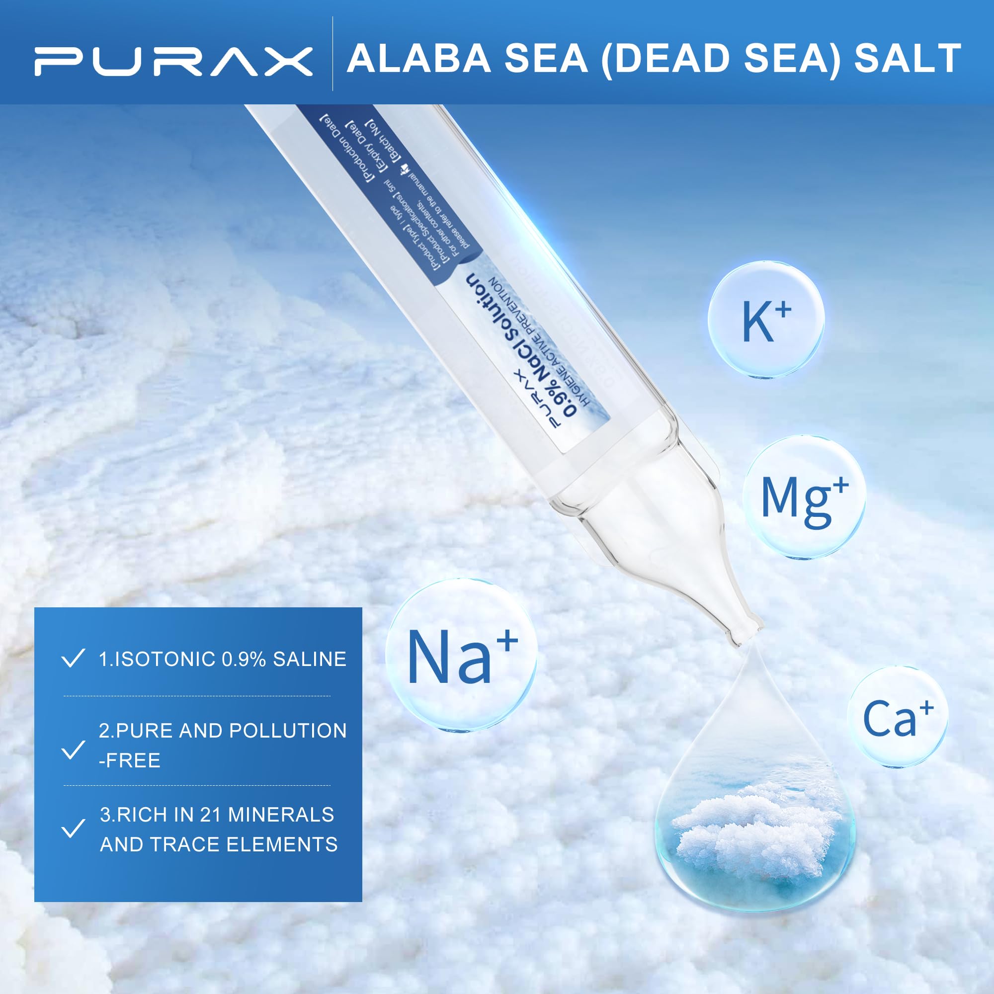 Purax on-the-go saline solution fits in a bag for quick care