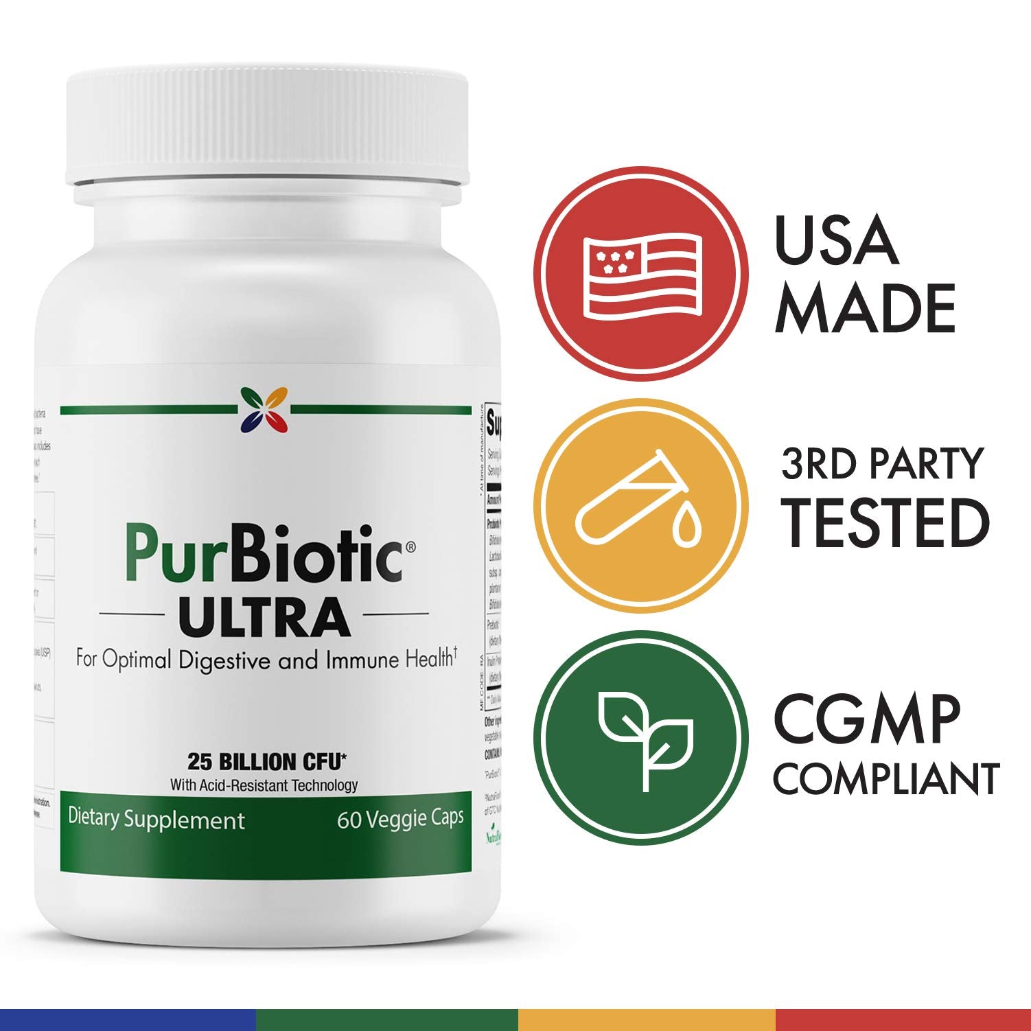 Graphic showing PurBiotic ULTRA immune support benefits