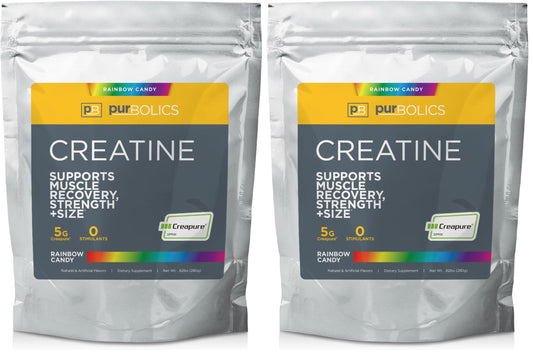 Purbolics Rainbow Candy Creapure Creatine Monohydrate bottle front view