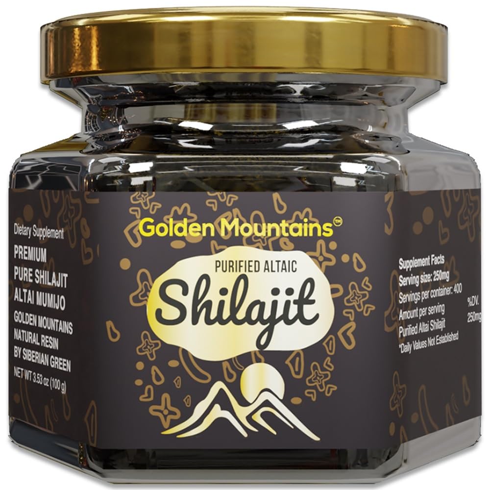 Pure Authentic Siberian Altai Shilajit Resin 100g with measuring spoon