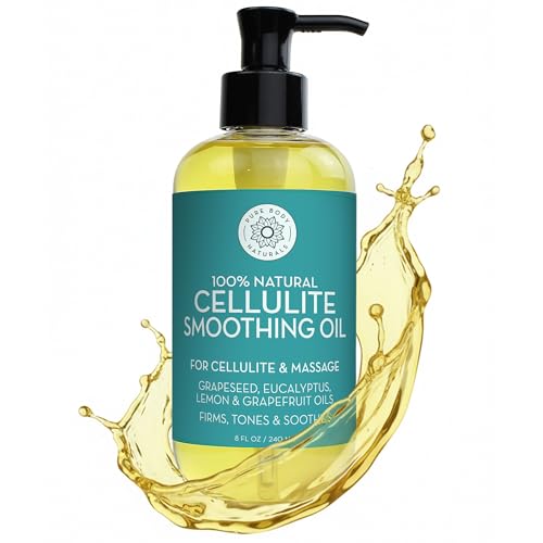 8 oz bottle of Pure Body Naturals Anti Cellulite Massage Oil