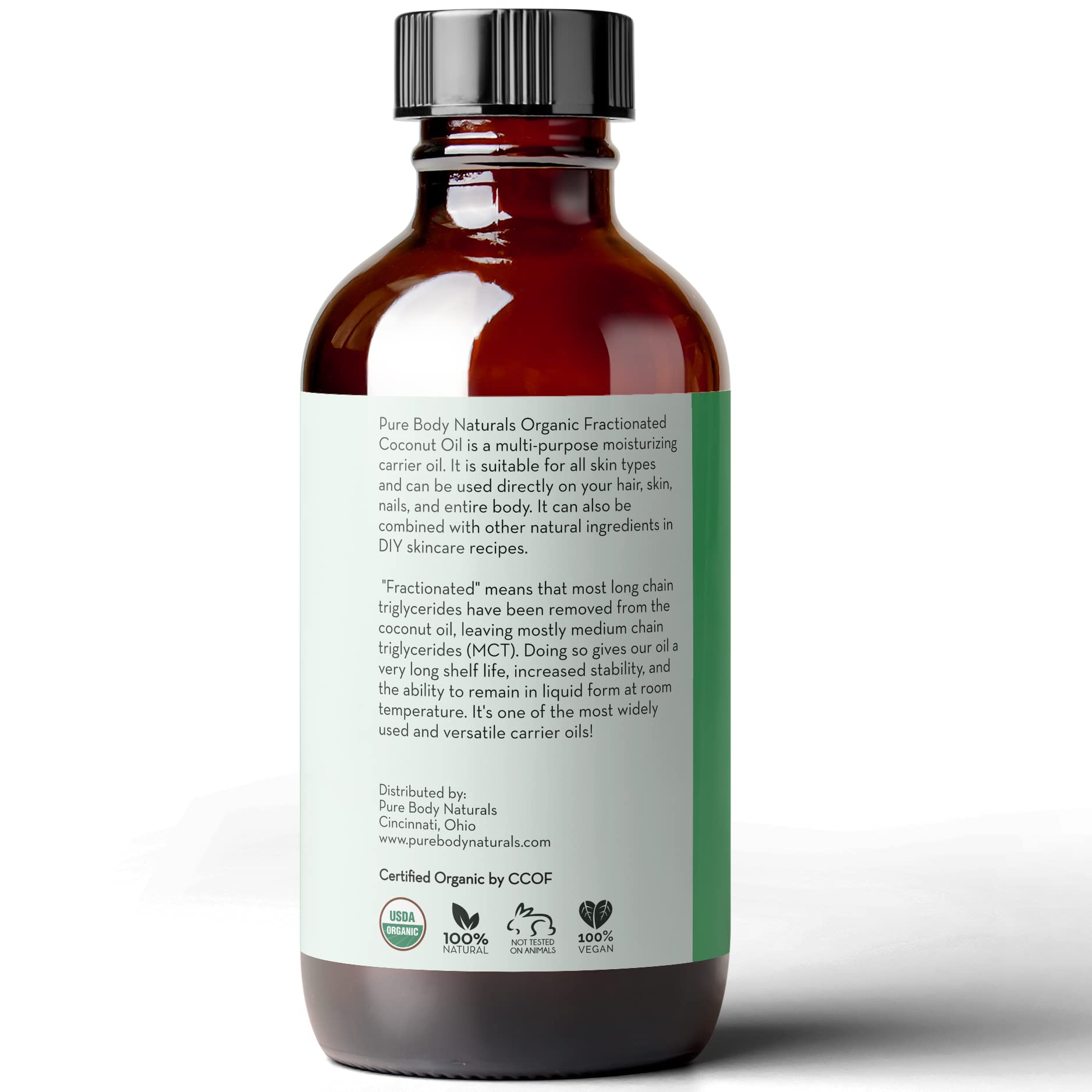 Pure Body Naturals coconut oil for DIY beauty blends and massage oils.