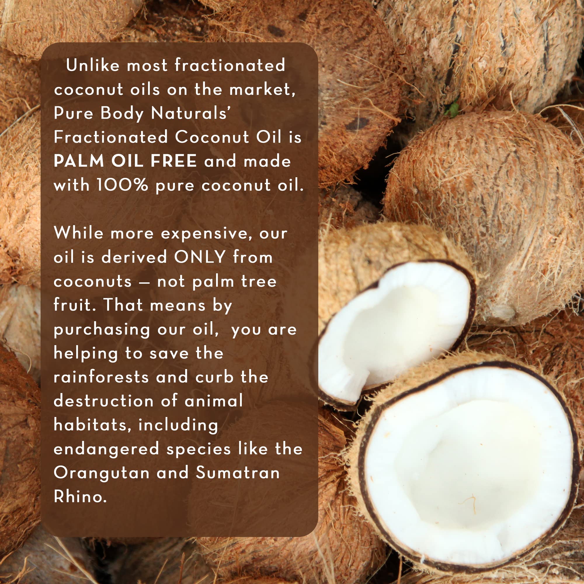 Pure Body Naturals fractionated coconut oil for essential oil dilution, gentle carrier.