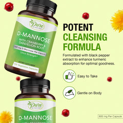 Graphic showing Cranberry and Dandelion ingredients