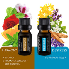 Assorted oil blends: Refresh, Love, Joy, Relax, Sleep, Detox, Harmony, Energize, Hope, Destress