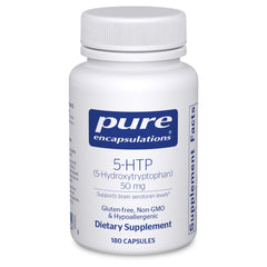 Bottle of Pure Encapsulations 5-HTP 50 mg with 180 capsules