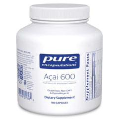 Pure Encapsulations Acai 600 bottle with antioxidant-rich berry extract.