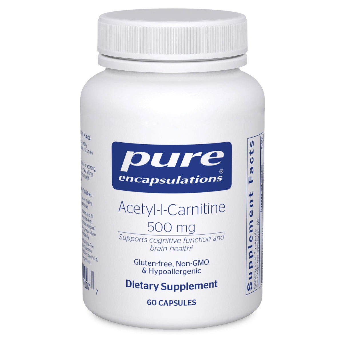 Pure Encapsulations Acetyl L-Carnitine 500 mg bottle product image