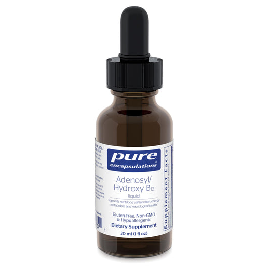 Bottle of Pure Encapsulations Adenosyl/Hydroxy B12 Liquid 30 mL - front view