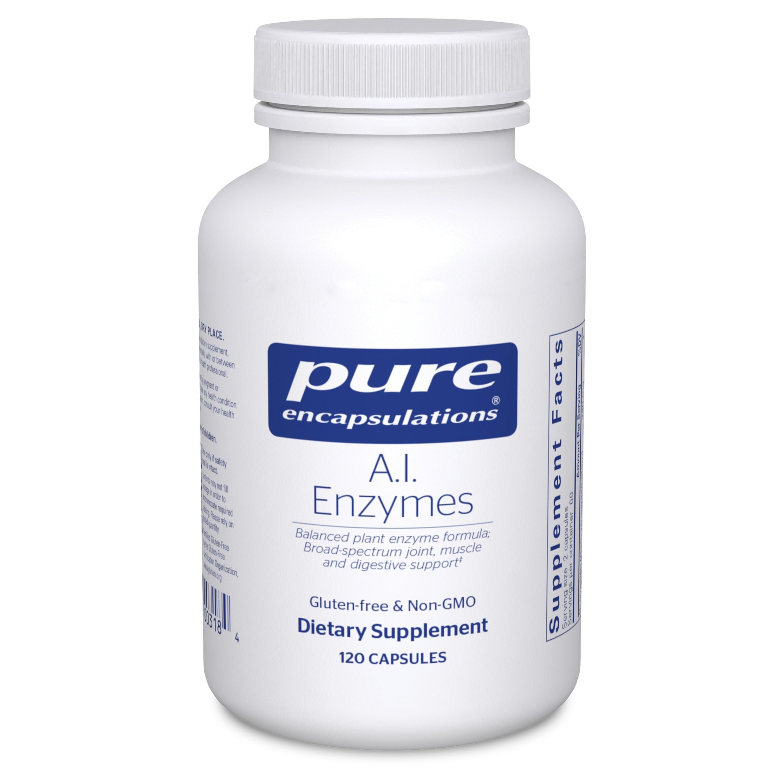 Pure Encapsulations A.I. Enzymes bottle label